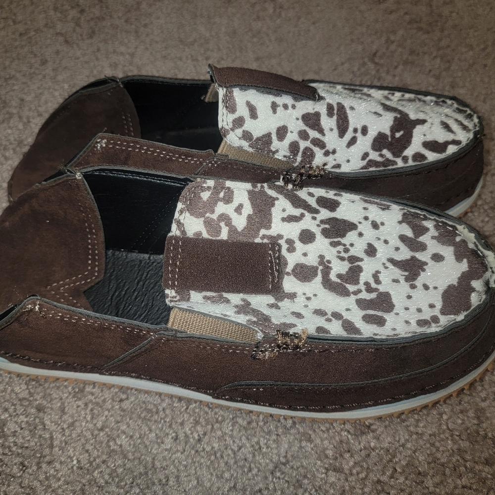 Cow print shoes